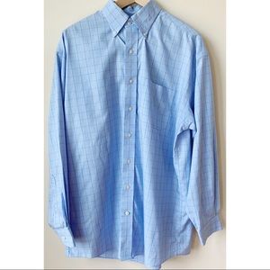 Jos. A. Bank Blue Pinstriped Dress Shirt Neck 16